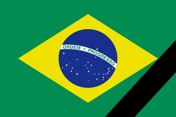 De Braziliaanse vlag — Stockfoto