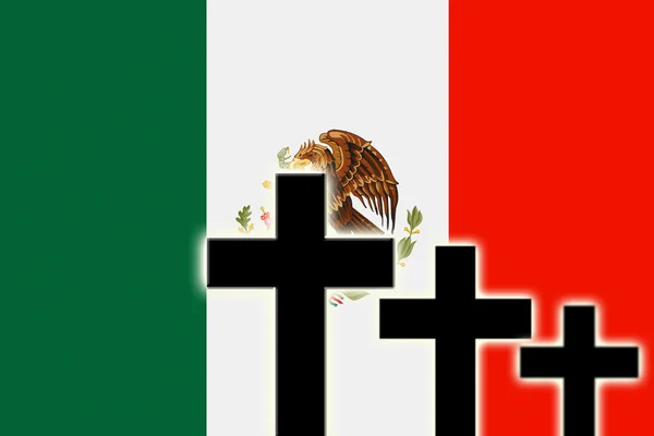 The Mexican flag — Stock Photo, Image