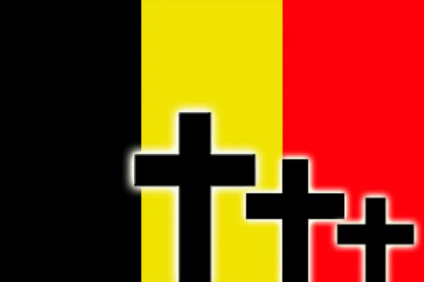 Die belgische Flagge — Stockfoto