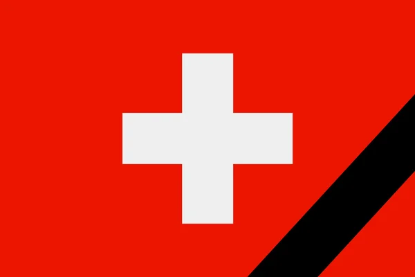 A bandeira suíça — Fotografia de Stock