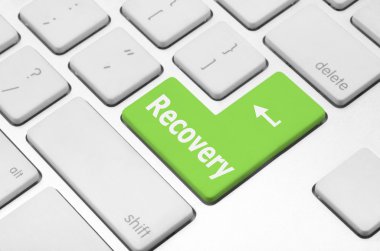 Recovery key on the computer keyboard clipart