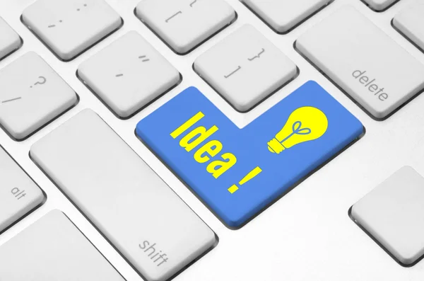 Idea key on the computer keyboard — Stock Photo, Image