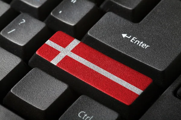 Die dänische Flagge — Stockfoto