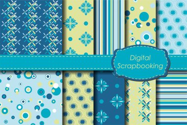 Dijital scrapbooking kağıt seti