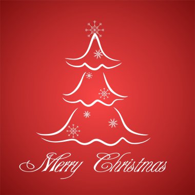 Kırmızı Noel kartı