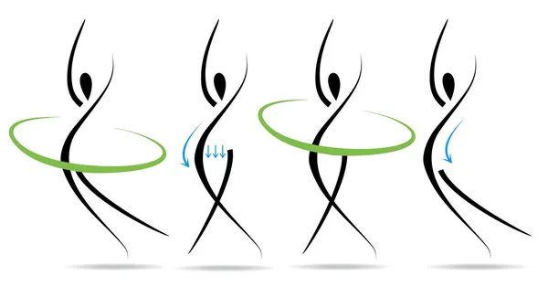 Siluetas de cuerpo perfectas — Vector de stock