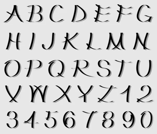 アルファベットと数字 — ストックベクタ