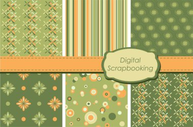 Dijital scrapbooking kağıt seti