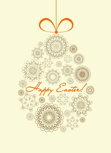 Easter card with ornamental egg — Stock Vector