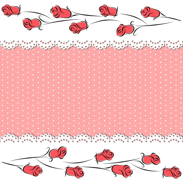 Pattern with roses — Stock Vector