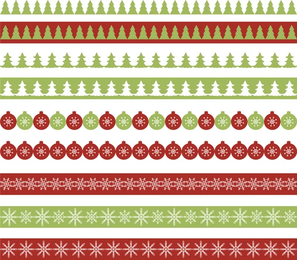 Christmas borders — Stock Vector