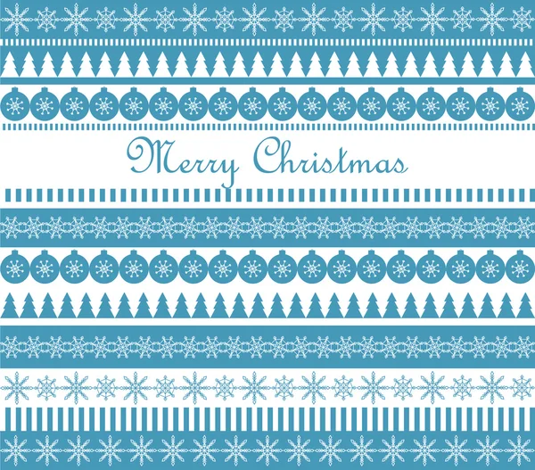 Weihnachtsblaue Grußkarte — Stockvektor