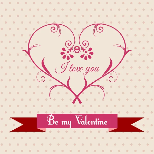 Tarjeta de felicitación para el día de San Valentín — Vector de stock