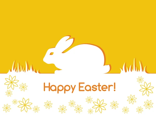Velikonoční přání s králíčkem — Stockový vektor