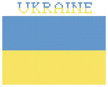 Ukrayna bayrağı. Nakış