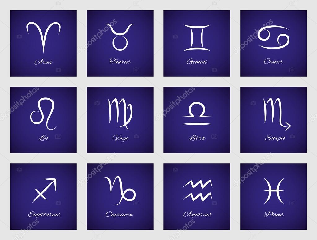 Icons with zodiac signs