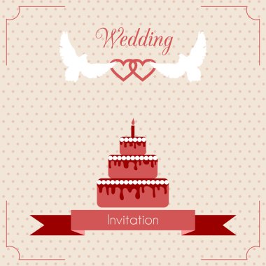 Düğün davetiyesi.