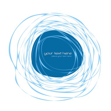 Abstract blue frame