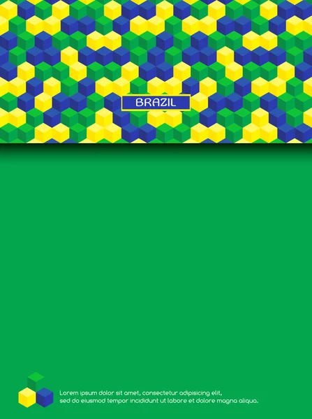 Page aux couleurs brésiliennes — Image vectorielle