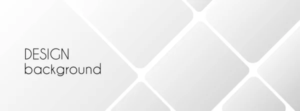 Modèle abstrait de bannière blanche longue. Vecteur géométrique fond créatif pour la couverture facebook, en-tête avec place pour le texte — Image vectorielle