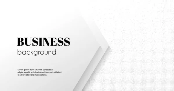 White abstract vector business banner. Minimal background with arrow and copy space for text. Facebook cover, social media header — Stock vektor