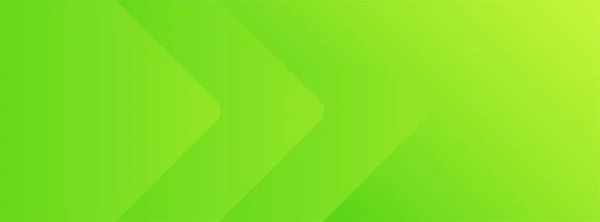 Green abstract vector long banner. Minimal background with arrows and copy space for text. Facebook cover, header, web banner — Stockový vektor