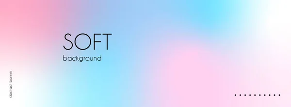 Abstract Soft Blurred Gradient Banner Minimalistic Vector Colorful Background Place — Vetor de Stock
