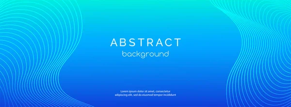 Abstract Blue Gradient Minimal Banner Vector Wavy Long Background Copy — Stock Vector