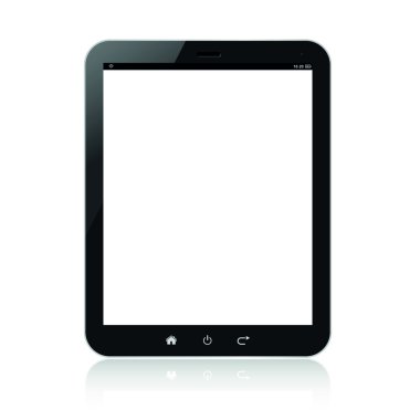 Boş ekranlı Tablet pc bilgisayarı