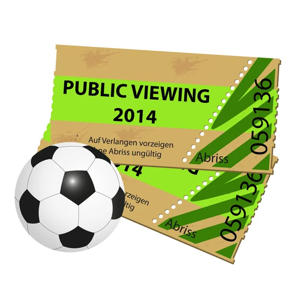 Voetbal tickets — Stockfoto