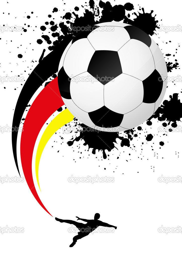 Soccer Ball with german flag