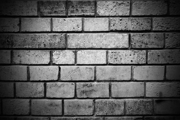 Muro Ladrillo Piedra Fondo Vignette Obsoleto Como Blanco Negro — Foto de Stock