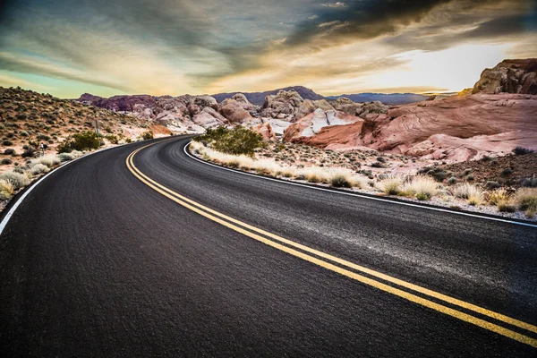 Valley of Fire State Park Highway — Stock Photo, Image