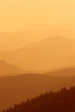 büyük smoky Dağları turuncu tonları