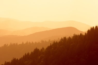 büyük smoky Dağları turuncu tonları