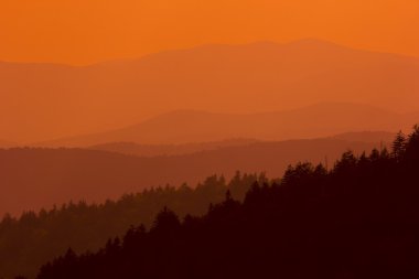büyük smoky Dağları turuncu tonları