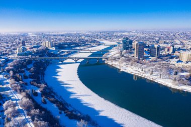 Kanada 'daki Saskatoon' un hava manzarası