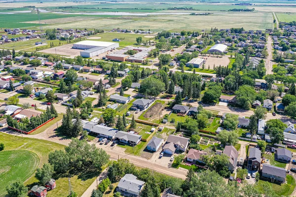 Vista aérea de Aberdeen, Saskatchewan — Fotografia de Stock