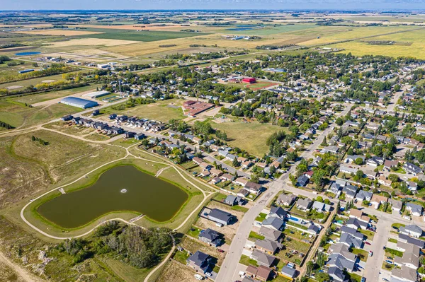 Veduta Aerea Dalmeny Saskatchewan — Foto Stock