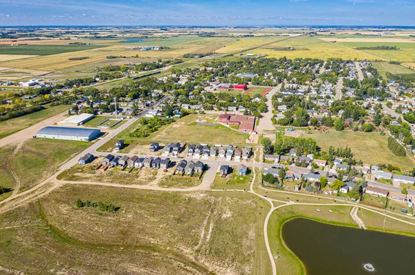 Vista Aérea Dalmeny Saskatchewan — Fotografia de Stock