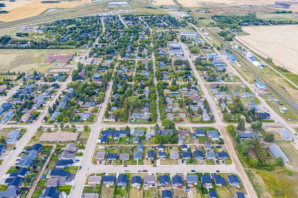 Vista Aérea Langham Saskatchewan — Fotografia de Stock