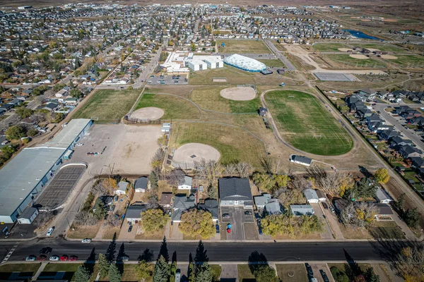 Vista aérea de Martensville en el centro de Saskatchewan —  Fotos de Stock