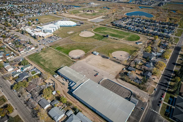 Flygfoto över Martensville i centrala Saskatchewan — Stockfoto