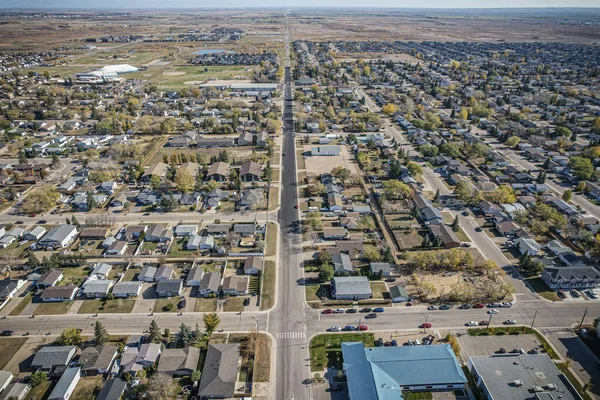 Vista aérea de Martensville no centro de Saskatchewan — Fotografia de Stock