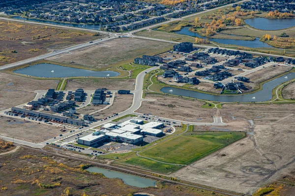 Вид с воздуха на Мартенсвилл в центре Саскачевана — стоковое фото