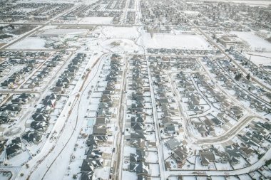 Warman ve Saskatchewan 'ın Kanada bozkırlarındaki hava manzarası