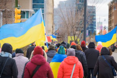 Ukrayna 'daki savaş için nöbet ve miting.