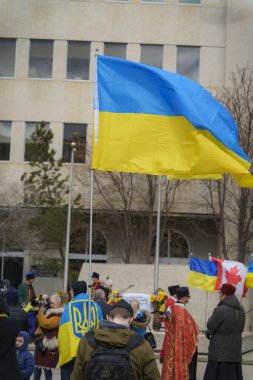 Ukrayna 'daki savaş için nöbet ve miting.