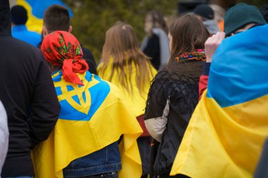 Ukrayna 'daki savaş için nöbet ve miting.