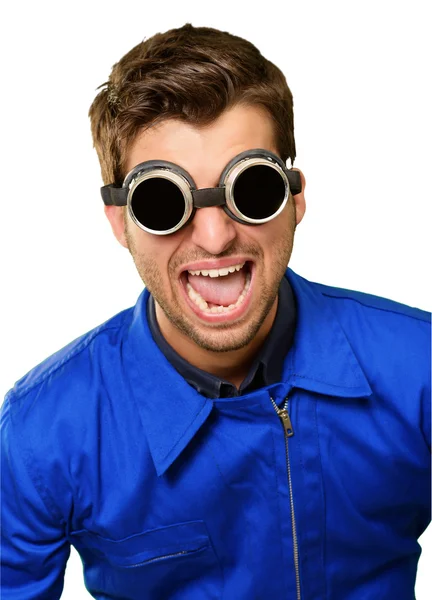 Portrait of an engineer wearing goggle — Stock Photo, Image